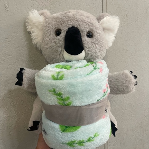 Other - NWOT Koala Plush Toy with Blanket - Gray and Green